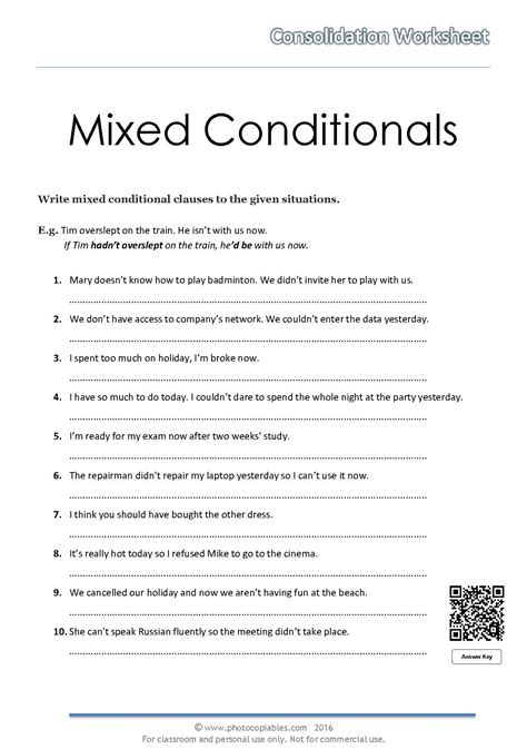 conditional statements worksheet with answers pdf